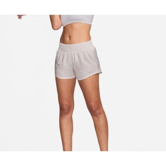 NWT Nike Women's Shorts Medium One Dri-FIT Mid-Rise 3" Brief-Lined DX6010-012 - Picture 2 of 15